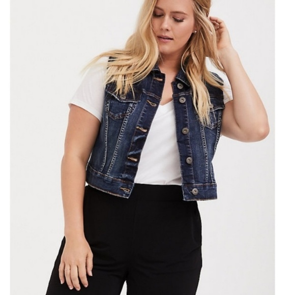 torrid Jackets & Blazers - NWT TORRID DISTRESSED COLLAR DENIM VEST